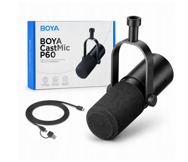 Boya Mikrofon studyjny  CastMic P60 przewodowy USB XLR - czarny - 1583885 - zdjęcie 9